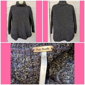 FREE PEOPLE MARLED TURTLE NECK SWEATER